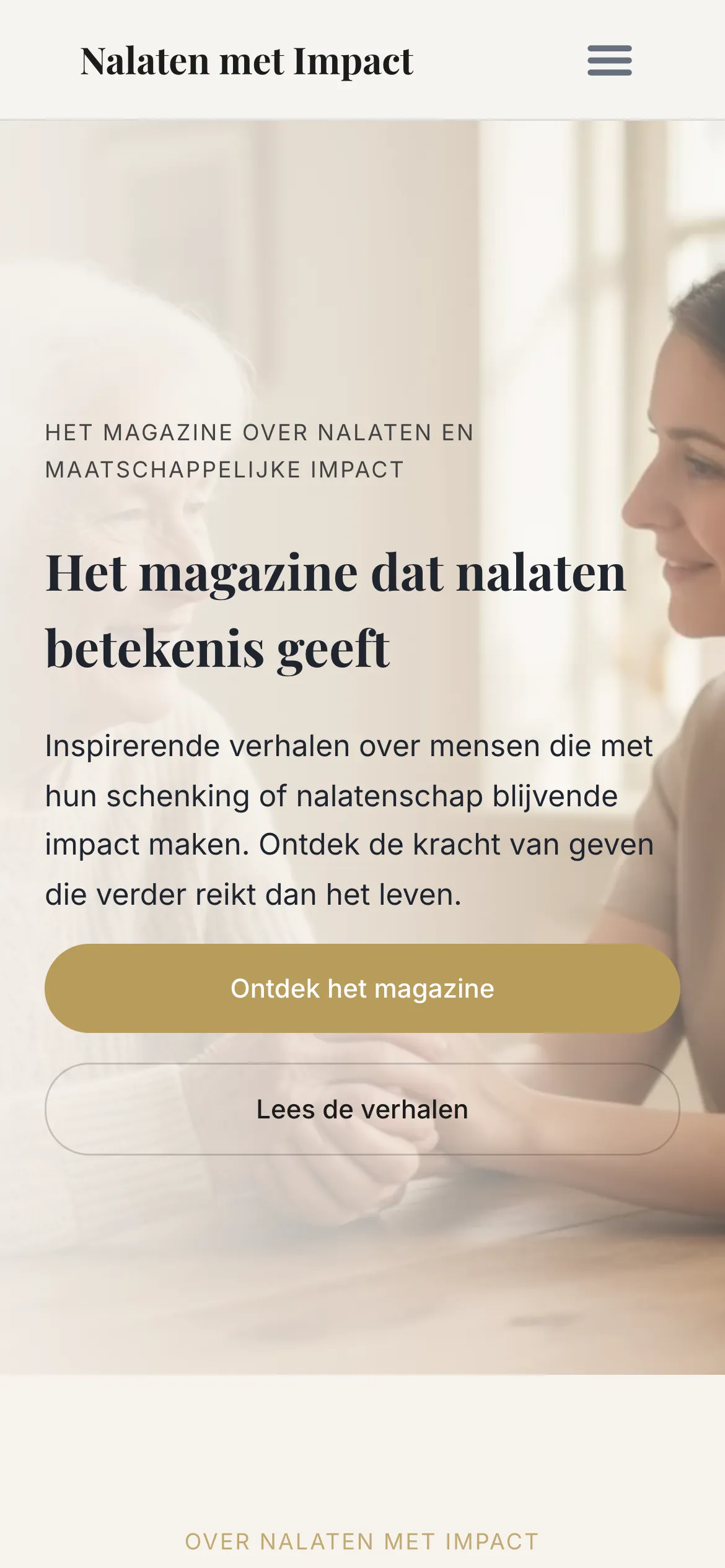 Nalaten met Impact op mobiel